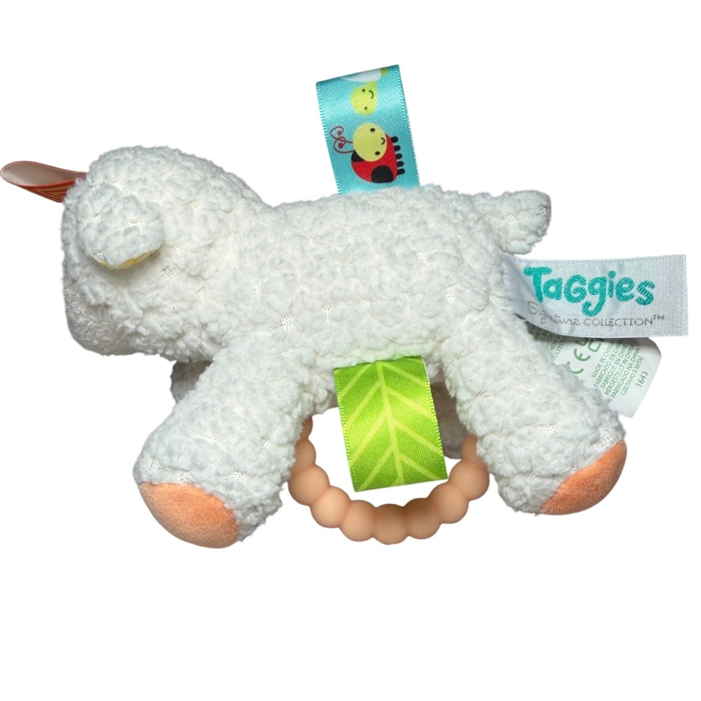 Taggies Sherbet Lamb Teether Rattle – 5″